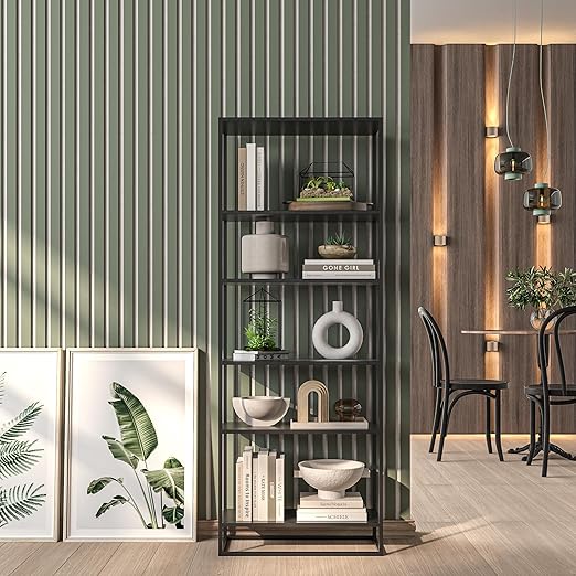 94" x 24" Acoustic Wood Slat Wall Panels – Modern Decorative Soundproof Panels for Walls & Ceilings, Premium Noise-Reducing Wood Paneling for Home & Office (Set of 10) (Alamosa Green w/White Base)