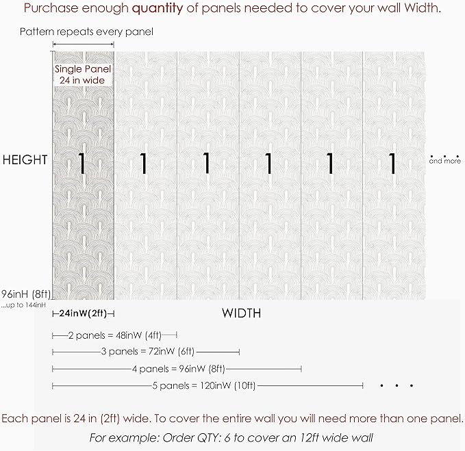 Minimalist Peel and Stick Wallpaper | Removable Self Adhesive Scandinavian Mural | Natural Boho Lines (1 roll 24" W x 72" H)