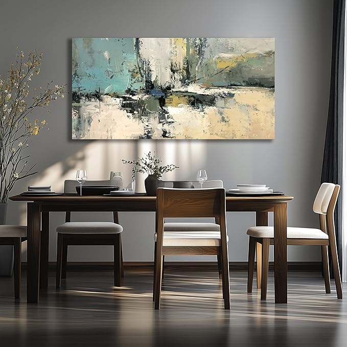 Belmrxne Abstract Canvas Wall Art Colorful Wall Decor Modern Minimalist Artwork for Living Room Bedroom Dining Room Office Home Decor 20x40 Inch