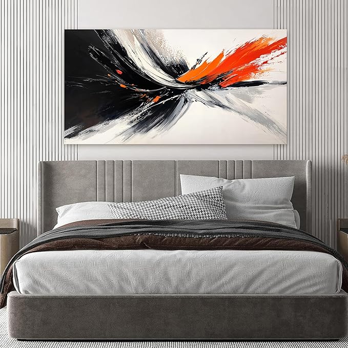 AIXMGSJS Canvas Abstract Wall Art Decor Modern Black and White Wall Art Prints Canvas Art Wall Decor Wall Art Pictures for Living Room Abstract Artwork for Walls Bedroom Office Decor 20" X 40"