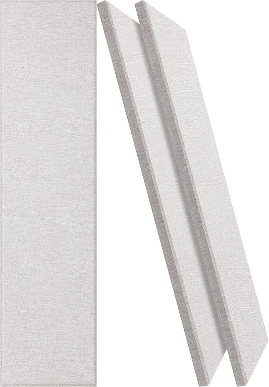 BUBOS 2 PCS Acoustic Panels,47.2''x11.8'' Fabric Soundproof Wall Panels,Self-adhesive Sound Absorbing Panels for Studios, Office, Home Theater, Fabric-Clad-N Linen