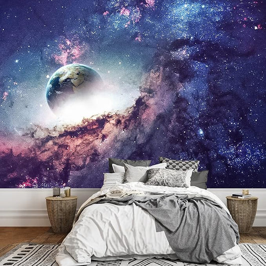 wall26 Removable Wall Sticker/Wall Mural Galactic Star Cloud Nebula Space & Astronomy Fantasy & Sci-Fi Digital Art Modern Art Global Landscape Decorative for Living Room, Bedroom, Office - 66"x96"