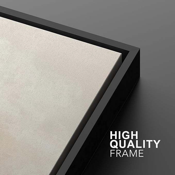 MUDECOR Framed Wall Art Print Set Neutral Cloudscape Soft Beige Abstract Sky Illustrations Modern Art Boho Decorative Colorful Chic for Living Room, Bedroom, Office - 16"x24"x3 Black