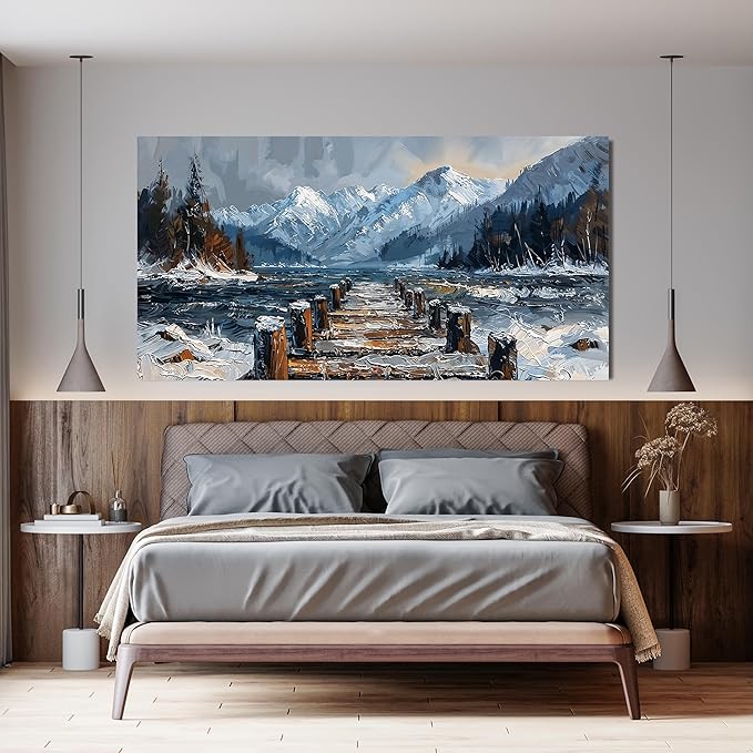 Canvas Wall Art Decor Large Wall Art for Living Room Nature Landscape Wall Art Prints Canvas Art Wall Decor Artwork For Walls Modern Oversized Wall Art Decorations Bedroom Ofiice Kitchen Decor 29"X58"