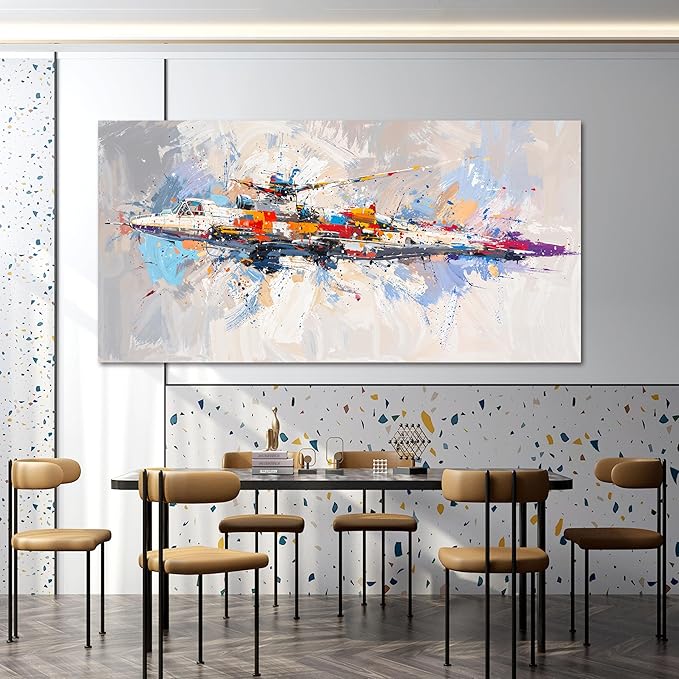 Canvas Wall Art Decor Wall Pictures for Living Room Large Colorful Wall Art Prints Abstract Canvas Art Wall Decor Oversized Abstract Wall Art Artwork for Walls Office Home Aesthetic Wall Art Decor 29"X58"