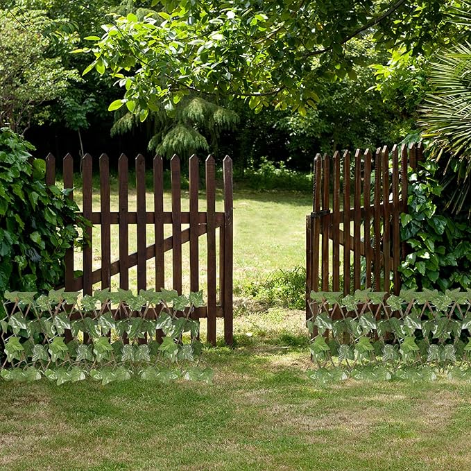COHEALI Artificial Expandable Privacy Fence with Vivid Faux Green Leaves Wall Panel for Balcony Patio Garden Home Decoration Weather-Resistant Trellis Screen Protector
