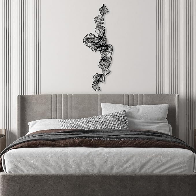 Abstract Metal Wall Art, Mid Century Modern Decor, Luxury Style Sculpture, Unique Wall Decoration, Large Creative Wall Decor, Modern Entryway Hanging, Geometric Elegant Sign, Housewarming Gift