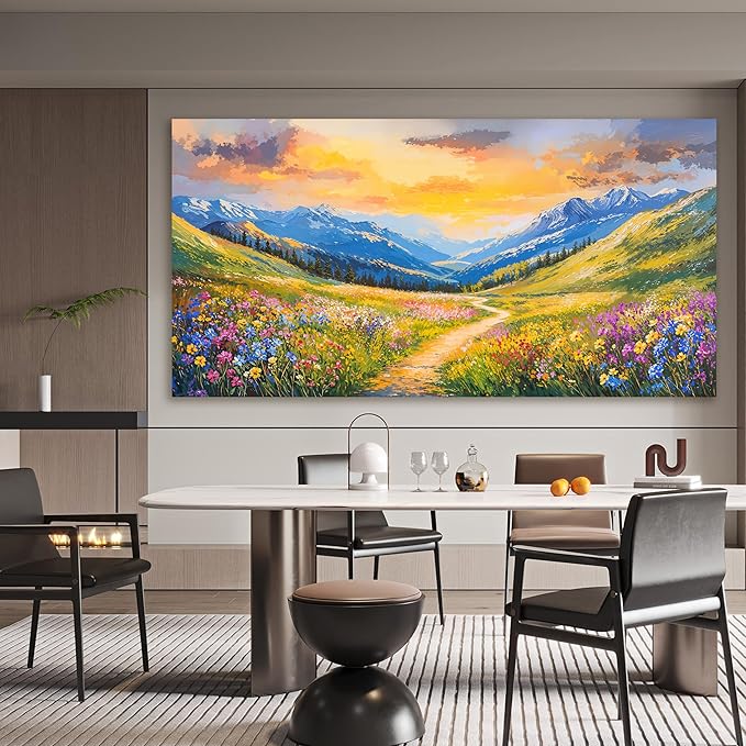 Canvas Wall Art Decor Oversized Wall Art for Living Room Large Landscape Wall Art Prints Canvas Art Wall Deecor Nature Botanical Wall Art Decor Sunset Artwork for Walls Home Office Decor 29" X 58"