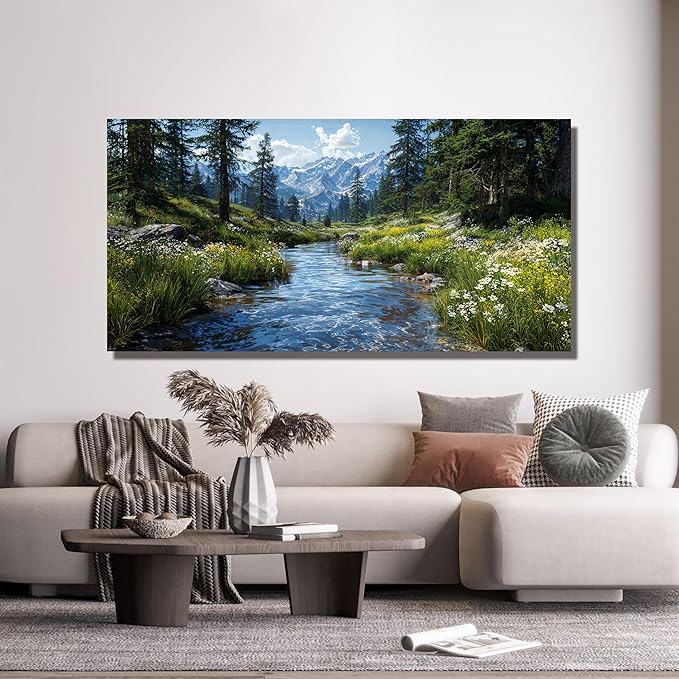 Canvas Wall Art Decor Green Nature Wall Art Prints Artwork For Walls Landscape Botanical Wall Art Decorations Canvas Art Wall Decor Modern Wall Art Pictures For Living Room Hone Office Decor 20"X 40"