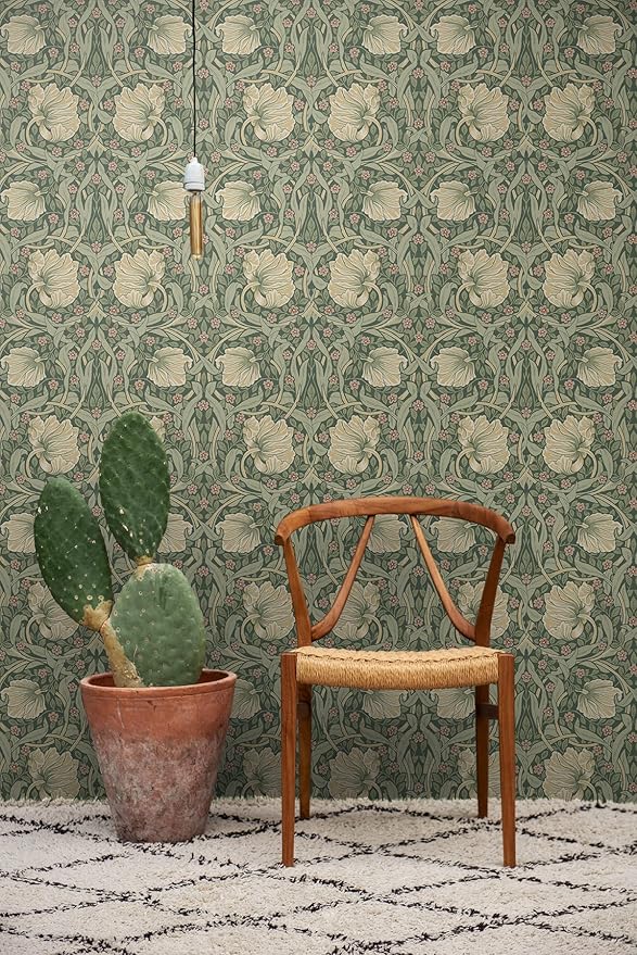 NextWall Pimpernel Floral Peel and Stick Wallpaper (Gardenia & Sage)