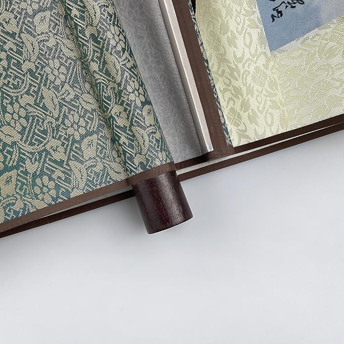 AtfArt Asian Wall Decor - Beautiful Silk Scroll Painting of Four Seasons Landscape (Autumn) - Oriental Decor - Chinese Art Wall Scroll - 36.2 x 12in