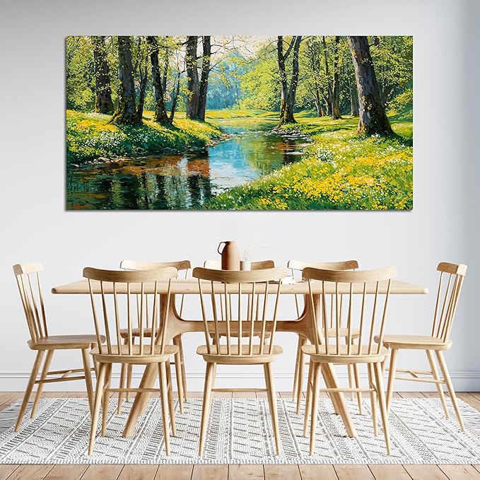 Canvas Wall Art Decor Large Wall Art Pictures for Living Room Modern Landscape Wall Art Prints Canvas Art Wall Decor Nature Forest Wall Art Decorations Artwork for Walls Home Office Decor 24" X 48"