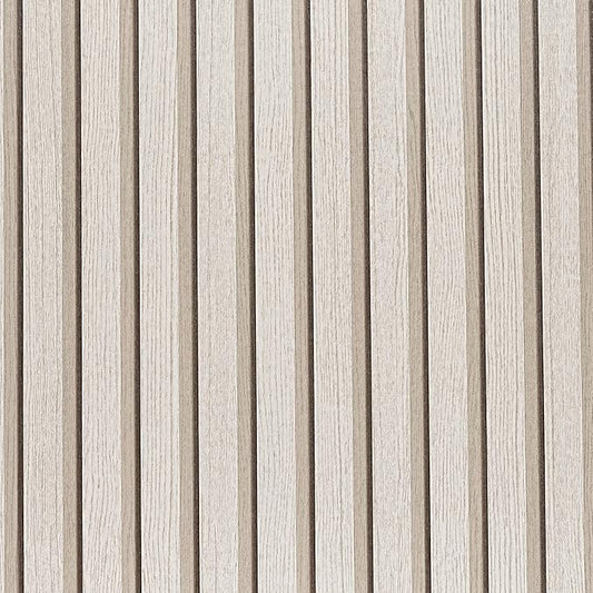 Wood Slat Wallpaper Peel and Stick Dead Wood Color 17.5x100 Inch Flat Finish Self Adhesive Wall Covering Wabi Sabi Japanese Inspired Minimalist Bedroom Decor