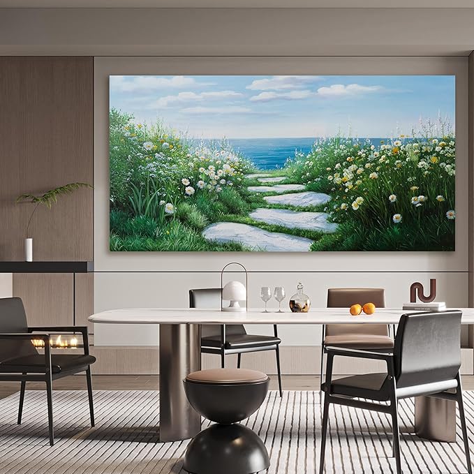 Canvas Wall Art Decor Large Wall Art Pictures for Living Room Canvas Art Wall Decor Nature Landscape Wall Art Decor Modern Coastal Wall Art Prints Artwork for Walls Bedroom Office Wall Decor 29"X58"