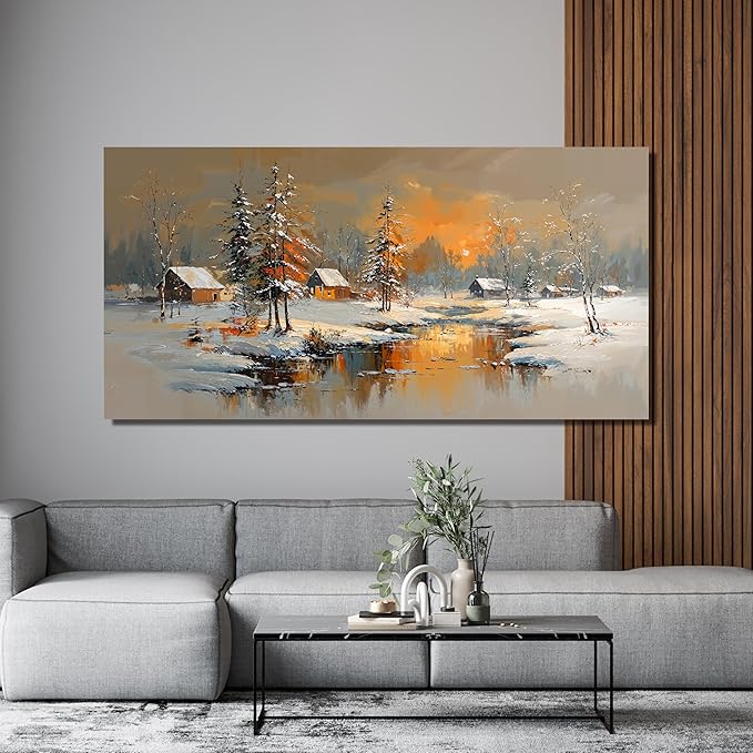 Canvas Wall Art Decor Wall Art Pictures for Living Room Nature Coastal Wall Art Prints Modern Landscape Wall Art Decorations Abstract Canvas Art Wall Decor Artwork for Walls Bedroom Office Decor 20" X 40"