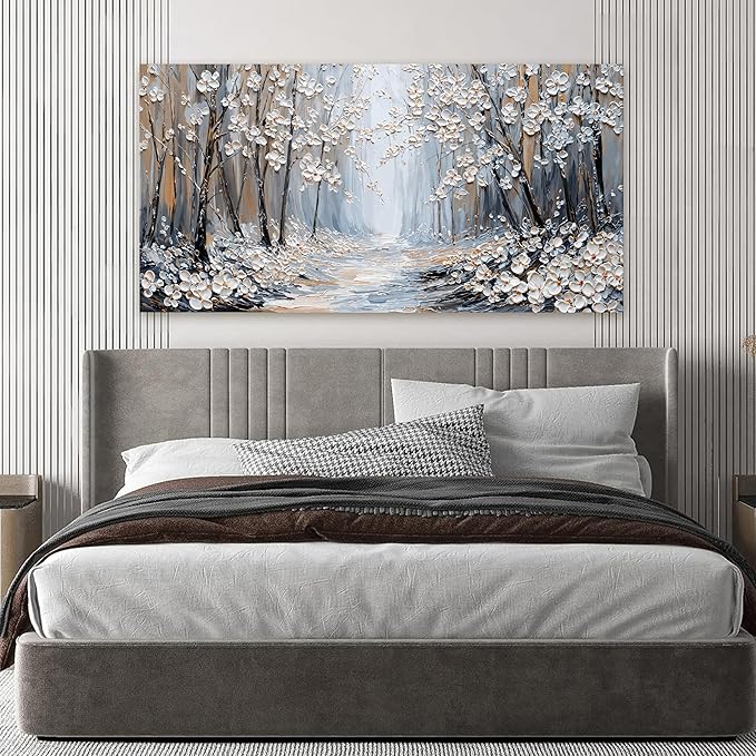 Canvas Wall Art Decor Wall Art Pictures for Living Room Art Work for Wall Decor Landscape Forest Wall Art Prints Modern Flowers Wall Art Decorations Artwork for Walls Bedroom Office Decor 20" X 40"