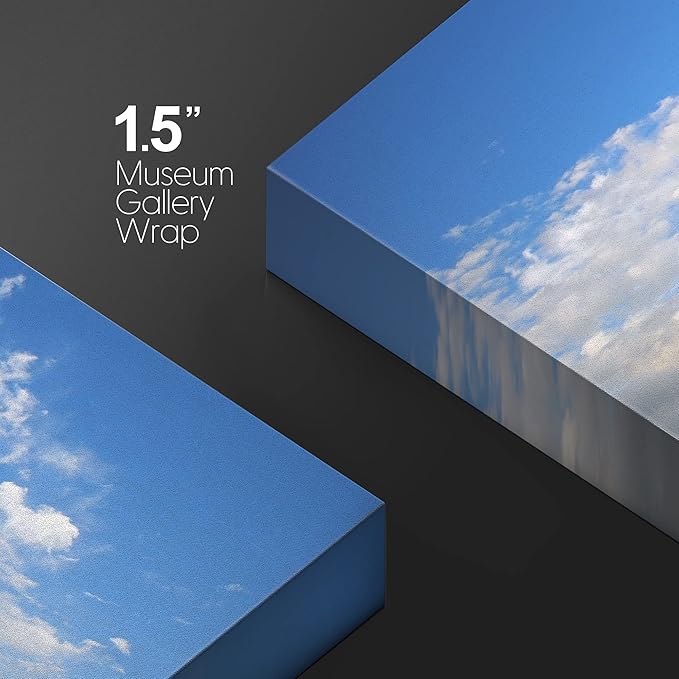 Canvas Prints Wall Art - Beautiful Seascape White Sail Boat on The Blue Calm Sea | Modern Wall Decoration Stretched Gallery Canvas Wrap Giclee Print & Ready to Hang - 32" x 48"