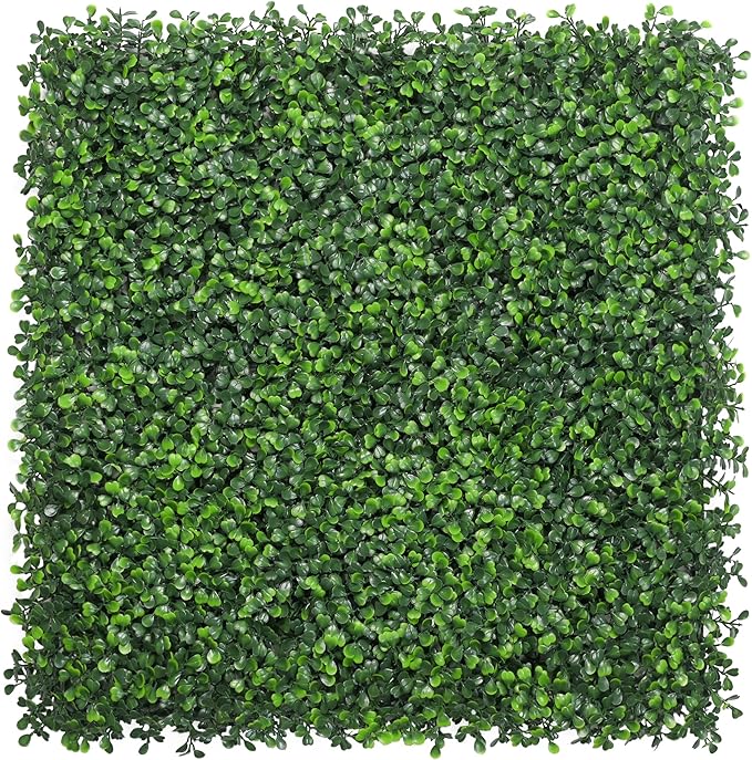 Bybeton Artificial Grass Backdrop Wall,20"x 20"(16Pcs) UV-Anti Boxwood Hedge Topiary Wall Panels for Indoor Outdoor Privacy Protected and Garden,Balcony,Privacy Fence Screen décor
