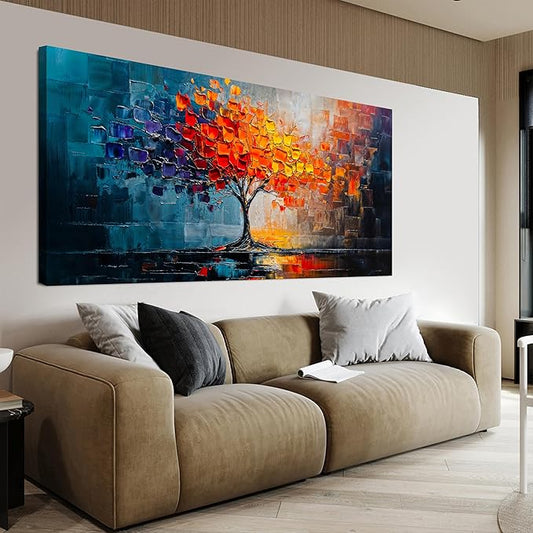 Canvas Wall Art Decor Modern Wall Art Pictures for Living Room Tree of Life Wall Art Decor Colorful Wall Art Prints Canvas Art Wall Decor Artwork for Walls Kitchen Bedroom Office Wall Decor 20" X 40"
