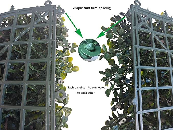 Artificial Boxwood Roll Panels,48 X 120 in(40 sqft) UV-Anti Artificial Ivy Privacy Fence Wall Screen for Indoor Outdoor Green Grass Wall Decor & Ivy Fence Covering Privacy