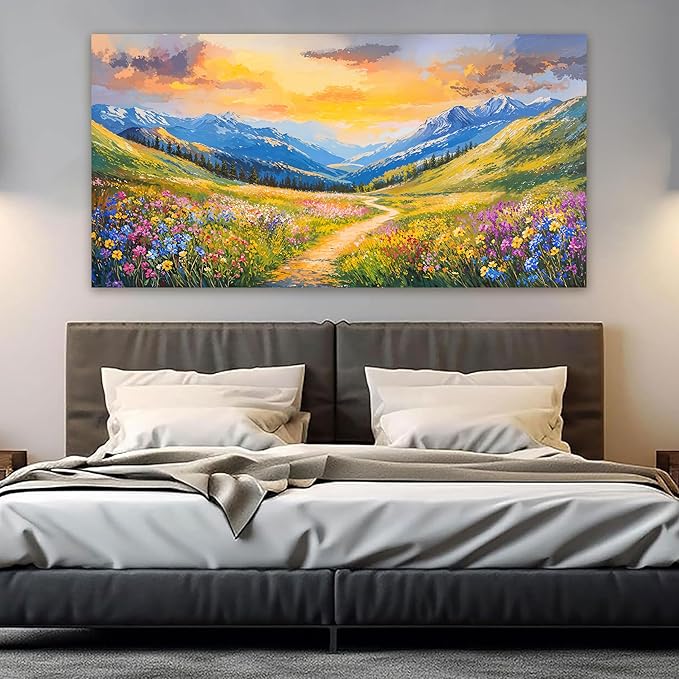 Canvas Wall Art Decor Large Wall Art Pictures for Living Room Nature Landscape Wall Art Prints Canvas Art Wall Decor Modern Botanical Wall Art Decor Artwork for Walls Home Office Wall Decor 24" X 48"