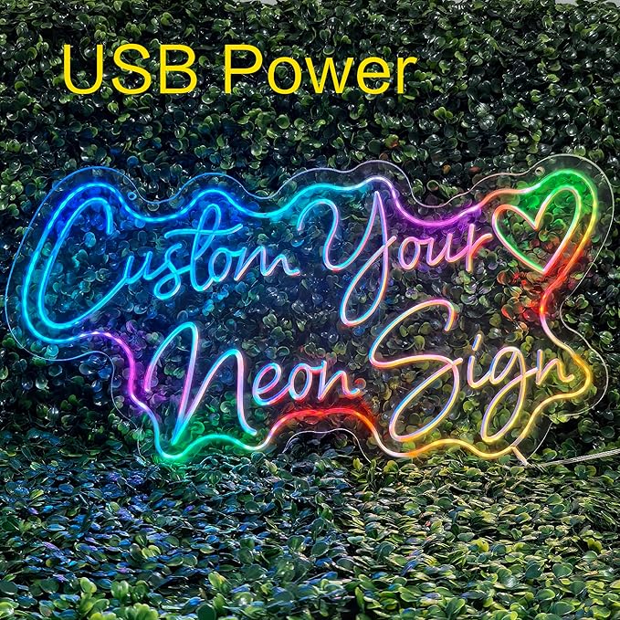 New process Custom Neon Sign,LED Neon Sign Customizable For Wall Decor,RGB Rainbow color,Personalized Neon Sign For Kids Birthday Gift,Wedding Party Business bedroom Logo