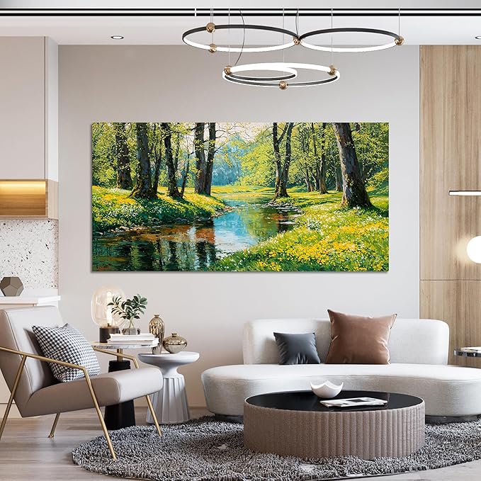 Canvas Wall Art Decor Wall Art Pictures for Living Room Modern Landscape Wall Art Prints Canvas Art Wall Decor Nature Botanical Wall Art Decorations Forest Artwork for Walls Home Office Decor 20"X40"