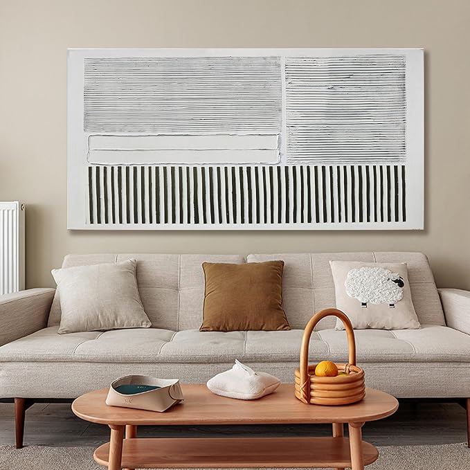 Canvas Wall Art Decor Large Canvas Wall Art For Living Room Abstract Art Black and White Wall Art Decor Abstract Modern Wall Art Prints Canvans Art Work For Bedroom Office Kitchen Wall Decor 24" x 48"