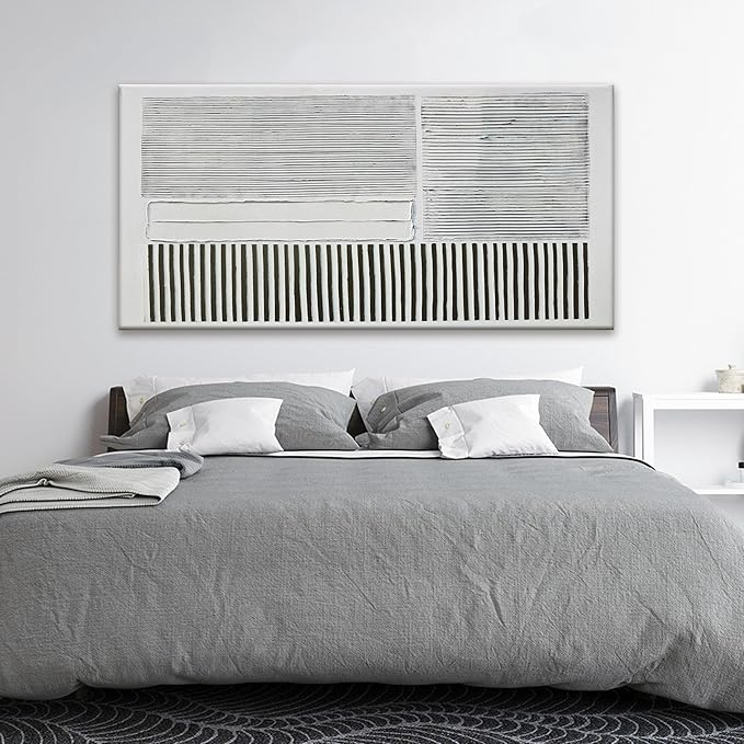 Canvas Wall Art Decor Large Canvas Wall Art For Living Room Abstract Art Black and White Wall Art Decor Abstract Modern Wall Art Prints Large Art Work For Bedroom Office Kitchen Wall Decor 29" x 58"