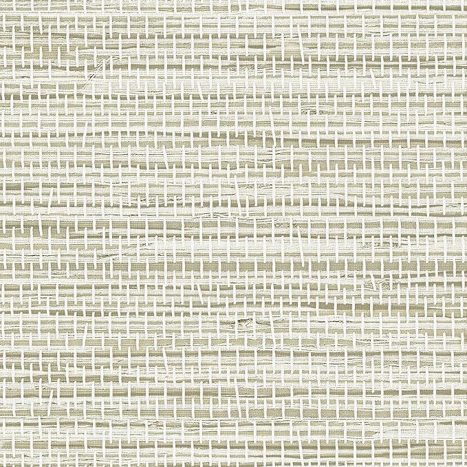 JiffDiff Grasscloth Wallpaper Peel and Stick,17.3"x472" Cream Grassweave Stick on Wallpaper Textured Self Adhesive Wallpaper Contact Paper