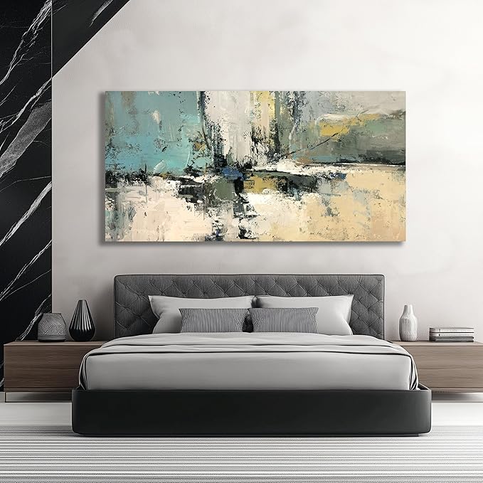 Belmrxne Abstract Canvas Wall Art Colorful Wall Decor Modern Minimalist Artwork for Living Room Bedroom Dining Room Office Home Decor 20x40 Inch