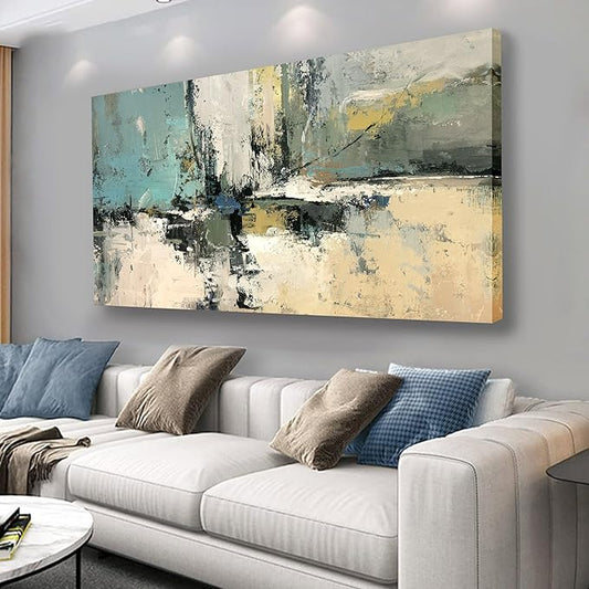 Belmrxne Large Abstract Wall Art White and Black Wall Decor Vogue Canvas Painting Textured Artwork for Living Room Bedroom Dining Room Office Home Decor 30x60 Inch