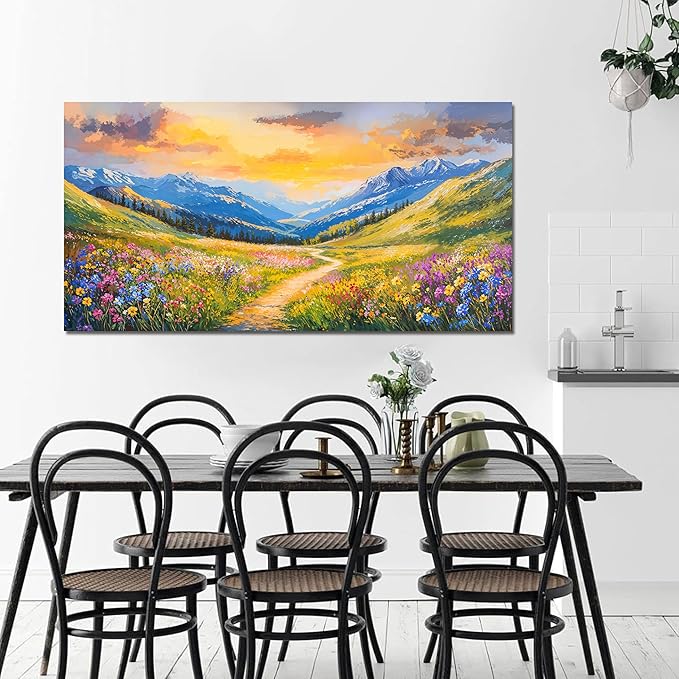 Canvas Wall Art Decor Wall Art Pictures for Living Room Modern Landscape Wall Art Prints Canvas Art Wall Deecor Nature Botanical Wall Art Decorations Sunset Artwork for Walls Home Office Decor 20"X40"