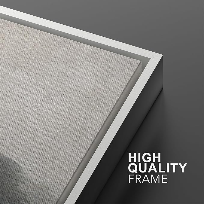 MUDECOR Framed Wall Art Print Set Serene MeadowTranquil Landscape with Foggy Fields and Distant Trees Illustrations Realism Decorative for Living Room, Bedroom, Office - 24"x36"x3 White