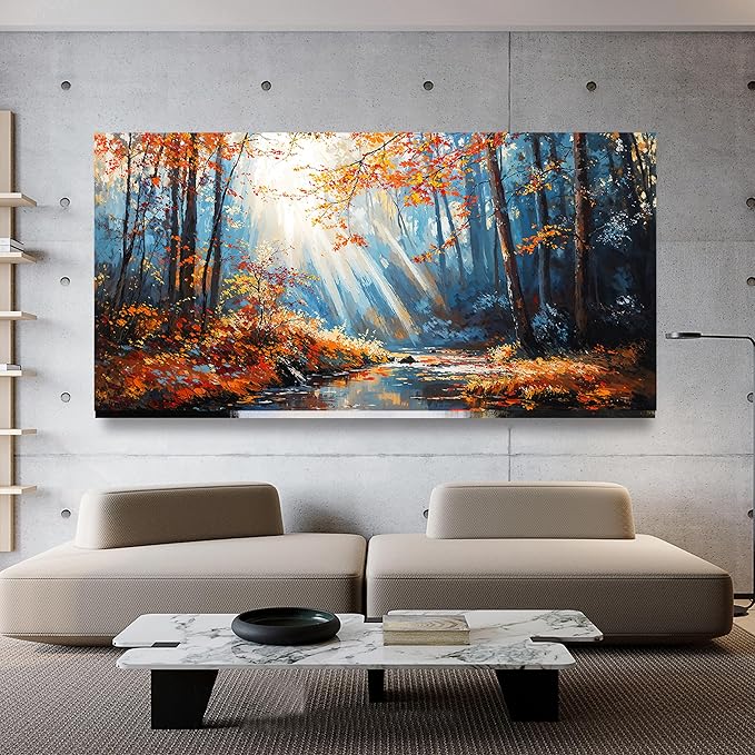 Large Canvas Wall Art Decor Nature Landscape Wall Art Decorations Modern Botanical Wall Art Prints Art Work For Wall Decor Forest Wall Art Pictures For Living Room Bedroom Office Decor 29"X 58"