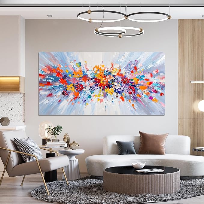 Abstrcat Canvas Wall Art Decor Wall Art Pictures for Living Room Modern Colorful Wall Art Prints Abstrcat Canvas Art Wall Decor Flower Wall Art Decorations Artwork for Walls Home Office Decor 20" X40"