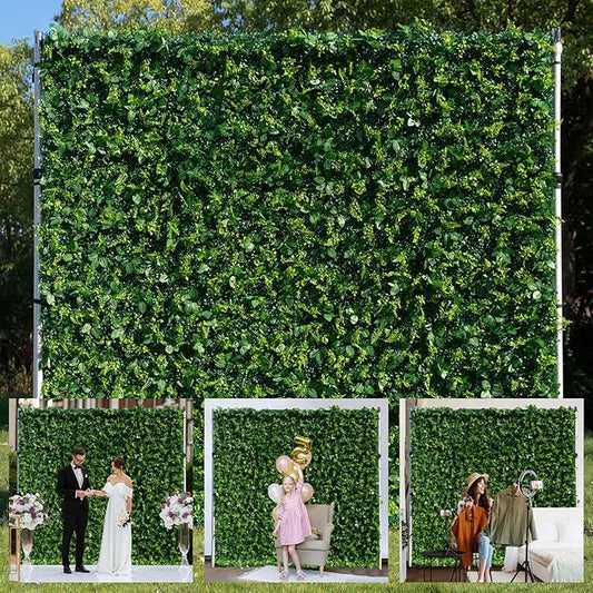 Artificial Luxury‌ Flower Wall Panels, Gorgeous 3D Silk Floral Backdrop for Wedding, Baby Show, Party and Home Decor, Quick Assembly/Storage, Both Eco ＆ Pet Friendly, 4 Panels, 8 * 8 ft.