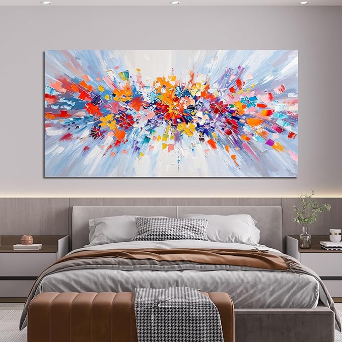 Canvas Oversized Wall Art Decor Large Wall Art Pictures for Living Room Modern Landscape Wall Art Prints Botanical Canvas Art Wall Decor Nature Forest Wall Art Decorations Bedroom Office Decor 29"X58"