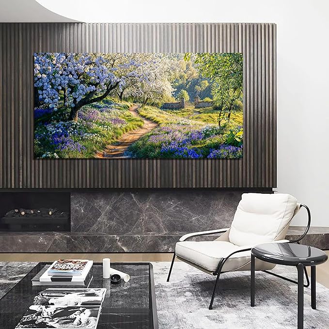 Canvas Wall Art Decor Large Modern Green Wall Art for Living Room Flower Tree Wall Art Prints Nature Art Work for Wall Decor Landscape Artwork for Walls Kitchen Bedroom Office Decor 24" X 48"