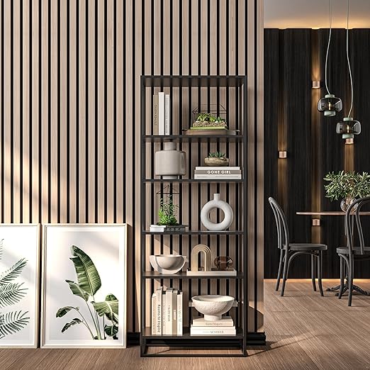 106” x 12.6” Acoustic Wood Wall Paneling, Decorative Sound Proof Panels for Walls and Ceilings, 3D Slat Wood Wall Panels (Set of 40)