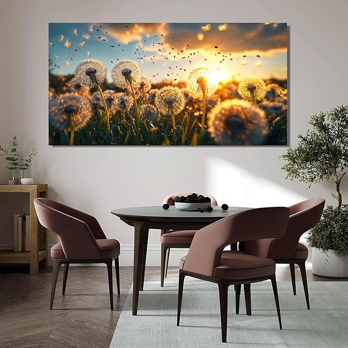 Oversized Canvas Wall Art Decor Floral Canvas Wall Art Pictures For Living Room Decor Paintings Artwork For Walls White Modern Wall Art Canvas Prints Artwork For Bedroom Office Wall Decor 29 × 58 Inch