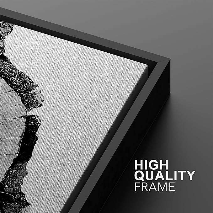 SIGNWIN Framed Wall Art Print Set Black & White Close Up Tree Ring Details Nature Wilderness Photography Modern Art Multicolor for Living Room, Bedroom, Office - 24"x36"x2 Black