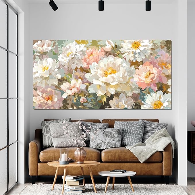 Canvas Wall Art Decor Modern Wall Art for Living Room Colorful Flowers Wall Art Prints Artwork for Walls Botanical Wall Art Pictures Modern Canvas Art Wall Decor Bedroom Office Decorations 20" X 40"