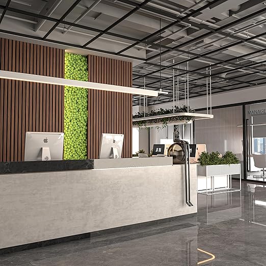 106” x 12.6” Acoustic Wood Wall Paneling, Decorative Sound Proof Panels for Walls and Ceilings, 3D Slat Wood Wall Panels (Set of 40) (Dark Chestnut)