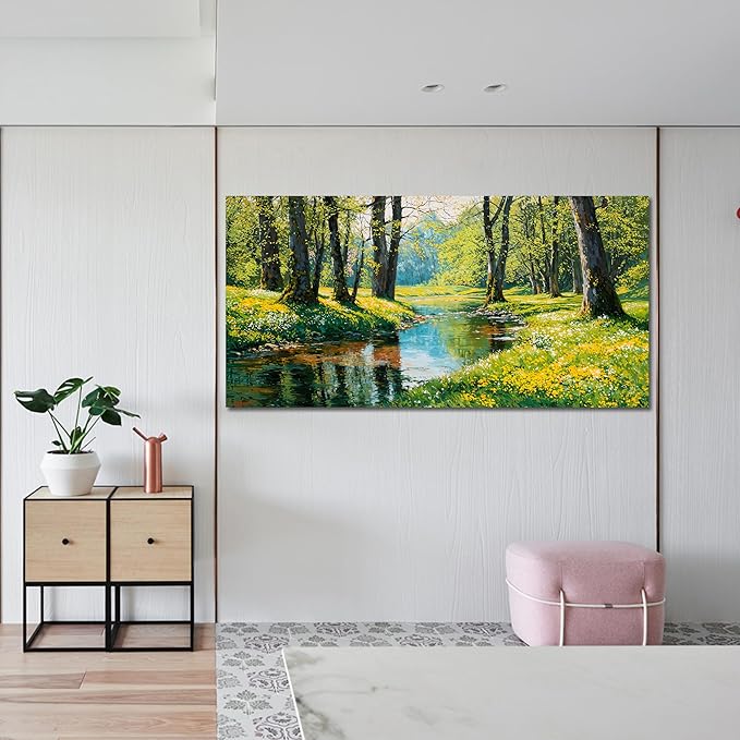 Canvas Wall Art Decor Large Wall Art Pictures for Living Room Modern Landscape Wall Art Prints Canvas Art Wall Decor Nature Forest Wall Art Decorations Artwork for Walls Home Office Decor 24" X 48"