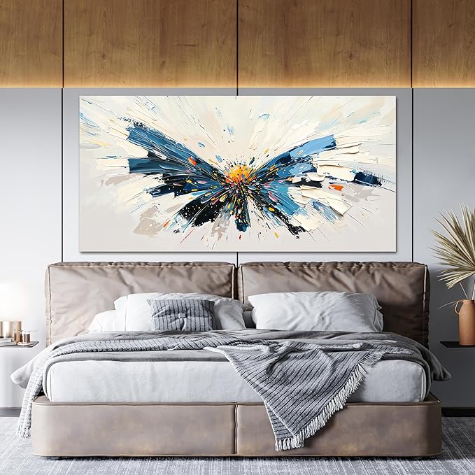 Canvas Wall Art Decor Abstract Wall Art for Living Room Abstract Canvas Art Wall Decor Butterfly Wall Art Pictures Modern Colorful Wall Art Prints Artwork for Walls Office Home Decor 20" X 40"