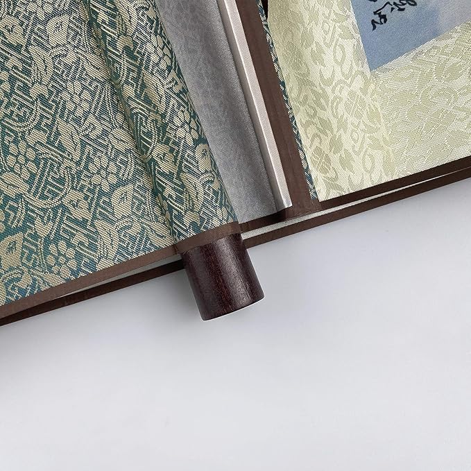 AtfArt Asian Wall Decor - Beautiful Silk Scroll Painting: Waterfall River Landscape - Autumn in Huangshan Mountain Oriental Decor - Chinese Wall Hanging (36.2 x 12 in)