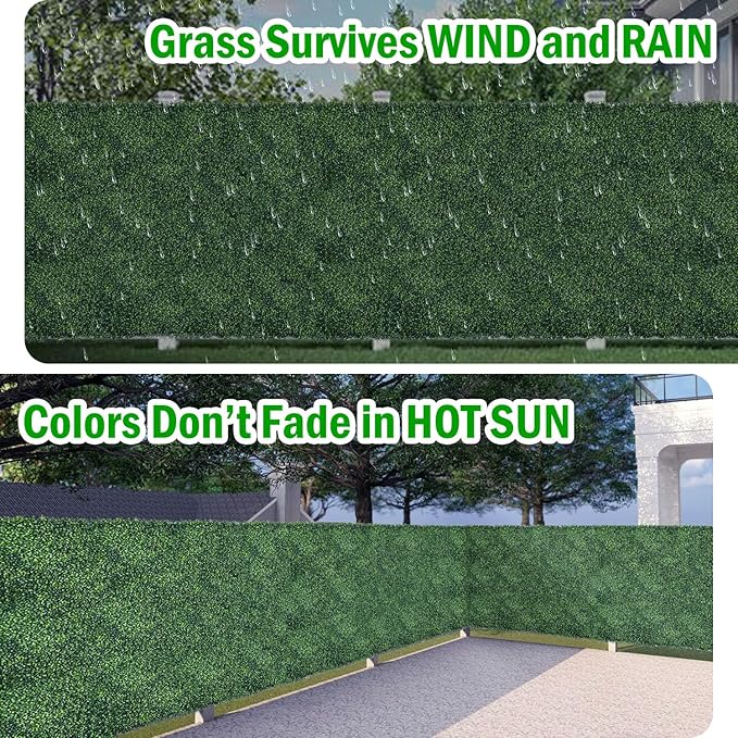 40x120Inch Artificial Ivy Privacy Fence Screen, UV-Anti Boxwood Greenery Hedge, Fake Grass Wall Roll Backdrop, 33 SQ FT