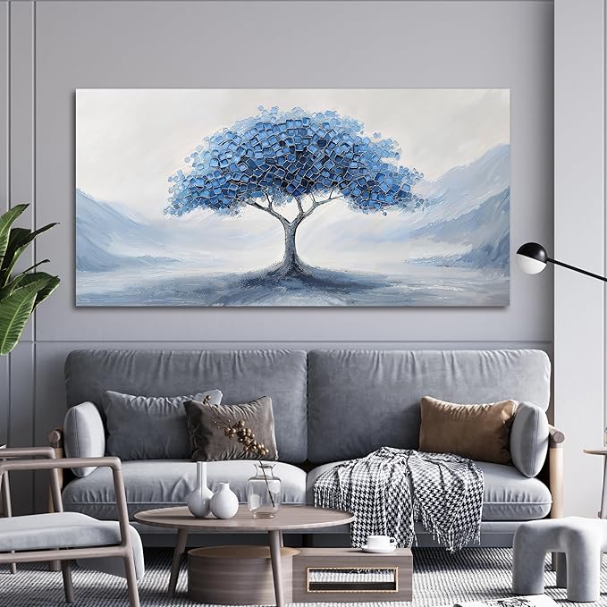 Canvas Wall Art Decor Wall Art Pictures for Living Room Large Tree of Life Wall Art Decorations Abstract Canvas Art Wall Decor Oversized Wall Art Prints Artwork for Walls Bedroom Home Decor 29" X 58"