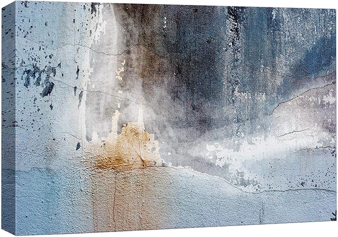 Abstract Canvas Art - Aged Wall - Giclee Print Modern Wall Art | Stretched Gallery Wrap Ready to Hang Home Decoration - 32x48 inches